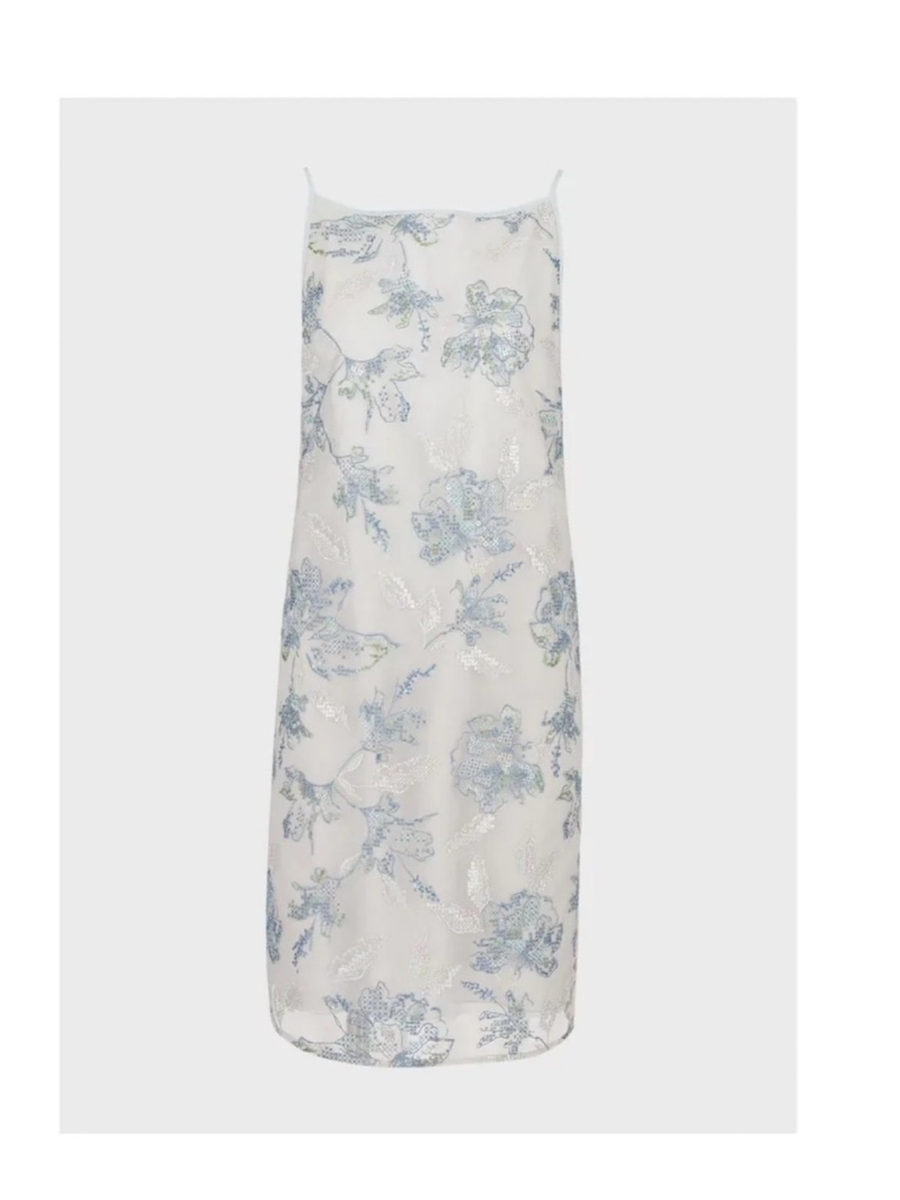 Emporio Armani Mesh Floral Embroidered Sequin Backless Knee Length Dress 6/8